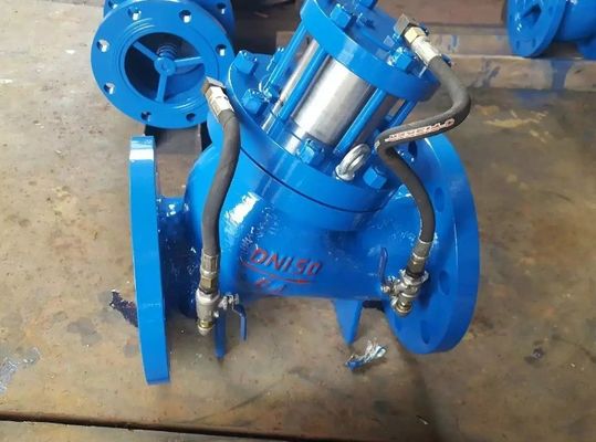 Ferro fundido robusto ANSI 150LB JIS 10K pn16 WCB Diafragma hidráulico de água válvula de controle de bomba multifuncional