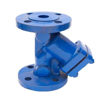 Estripador de válvula industrial Y de tipo flangado fabricado em WCB para meios de temperatura normal