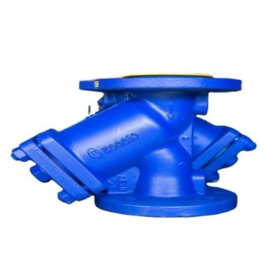 Estripador de válvula industrial Y de tipo flangado fabricado em WCB para meios de temperatura normal