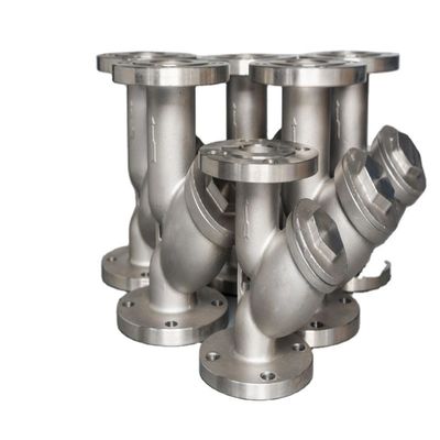 Estripador de válvula industrial Y de tipo flangado fabricado em WCB para meios de temperatura normal