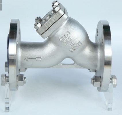 DI Material do corpo Filamento de aço inoxidável CF8/CF8M PN16 com flanges Y com suporte