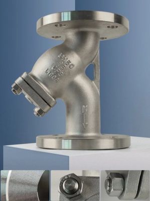 DI Material do corpo Filamento de aço inoxidável CF8/CF8M PN16 com flanges Y com suporte