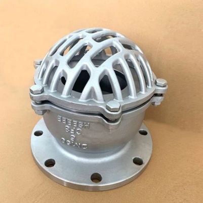Suporte personalizado OBM atacadista DN450 CF8M válvula de pé de flange inferior de aço inoxidável