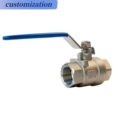 2PC de aço inoxidável de carbono válvula de esfera flutuante/trunião Pn16 para gás, água, óleo industrial