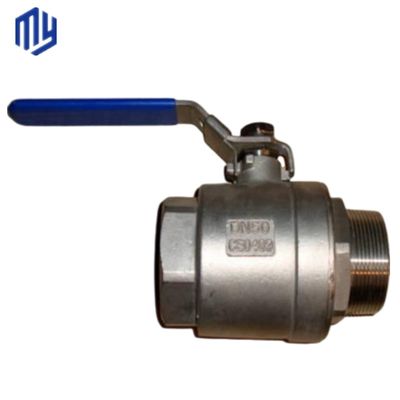 1000psi Bsp Thread 1/2" SS304/316L 2PCS válvula de esferas de aço inoxidável para tratamento de água
