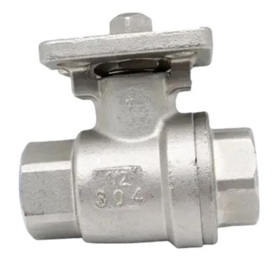 Temperatura normal SS304/SS316 de aço inoxidável com rosca 2PC válvula de esferas de duas peças