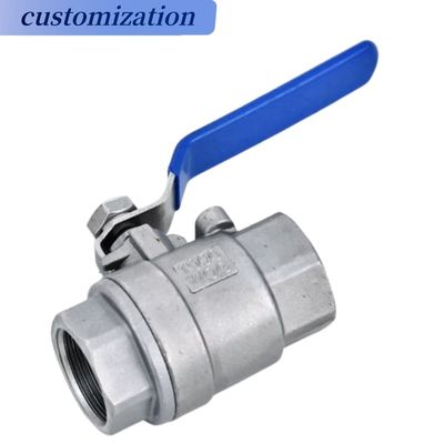 Gerencial de aço inoxidável de puxa manobra manual de água 2 PC Fêmea de linha reta válvula de esfera
