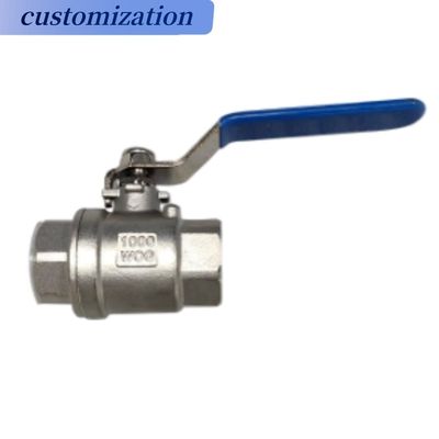 Gerencial de aço inoxidável de puxa manobra manual de água 2 PC Fêmea de linha reta válvula de esfera
