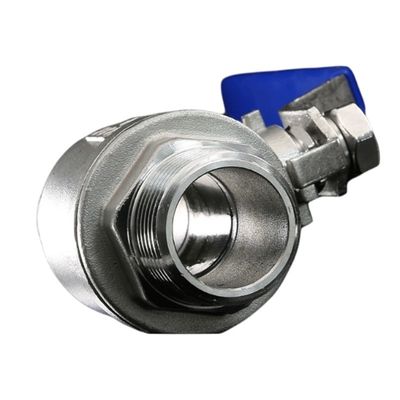 Válvula de esferas de aço inoxidável Pn10 personalizada de 1/2 "com design 2PCS e classificação de pressão PN10