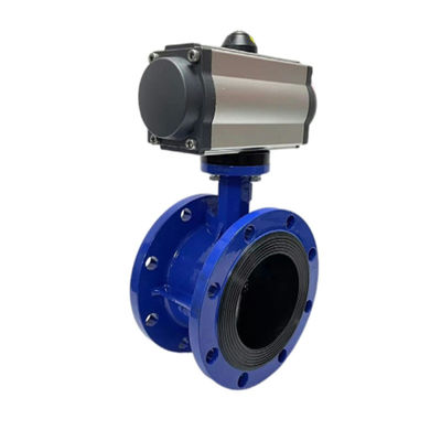 Válvulas de borboleta D641X-16Q com atuador pneumático e design de linha central