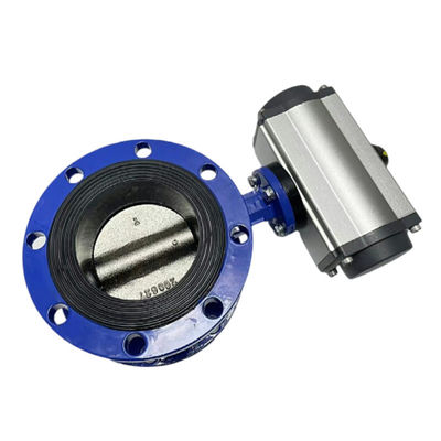 Válvulas de borboleta D641X-16Q com atuador pneumático e design de linha central