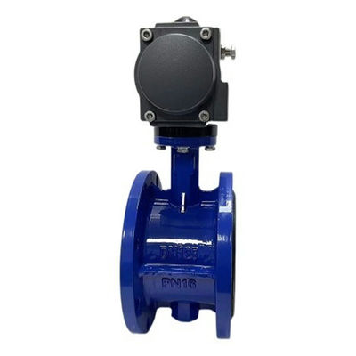 Válvulas de borboleta D641X-16Q com atuador pneumático e design de linha central