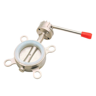 304 aço inoxidável sanitário D71X válvula de borboleta de pinça manual para serviço personalizado