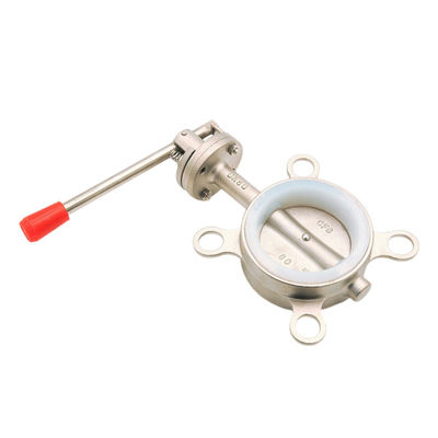 304 aço inoxidável sanitário D71X válvula de borboleta de pinça manual para serviço personalizado