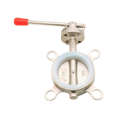 304 aço inoxidável sanitário D71X válvula de borboleta de pinça manual para serviço personalizado