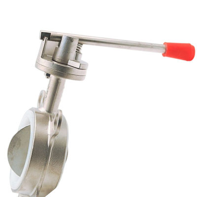 304 aço inoxidável sanitário D71X válvula de borboleta de pinça manual para serviço personalizado
