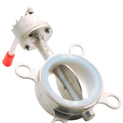 304 aço inoxidável sanitário D71X válvula de borboleta de pinça manual para serviço personalizado