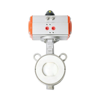 PTFE actuador aço inoxidável 304 válvula de borboleta fechada suave para porte de tamanho personalizado