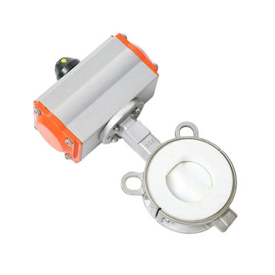 PTFE actuador aço inoxidável 304 válvula de borboleta fechada suave para porte de tamanho personalizado